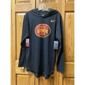 Men’s NWT NIKE Black Iowa State Cyclones Pullover Dri Fit Size Small